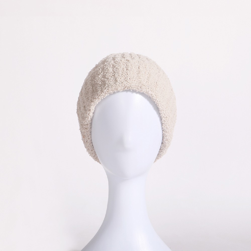 HALF VELVET PLAIN NO LOGO BLANK CUFFED BEANIE WINTER WARM KNITTED HATS