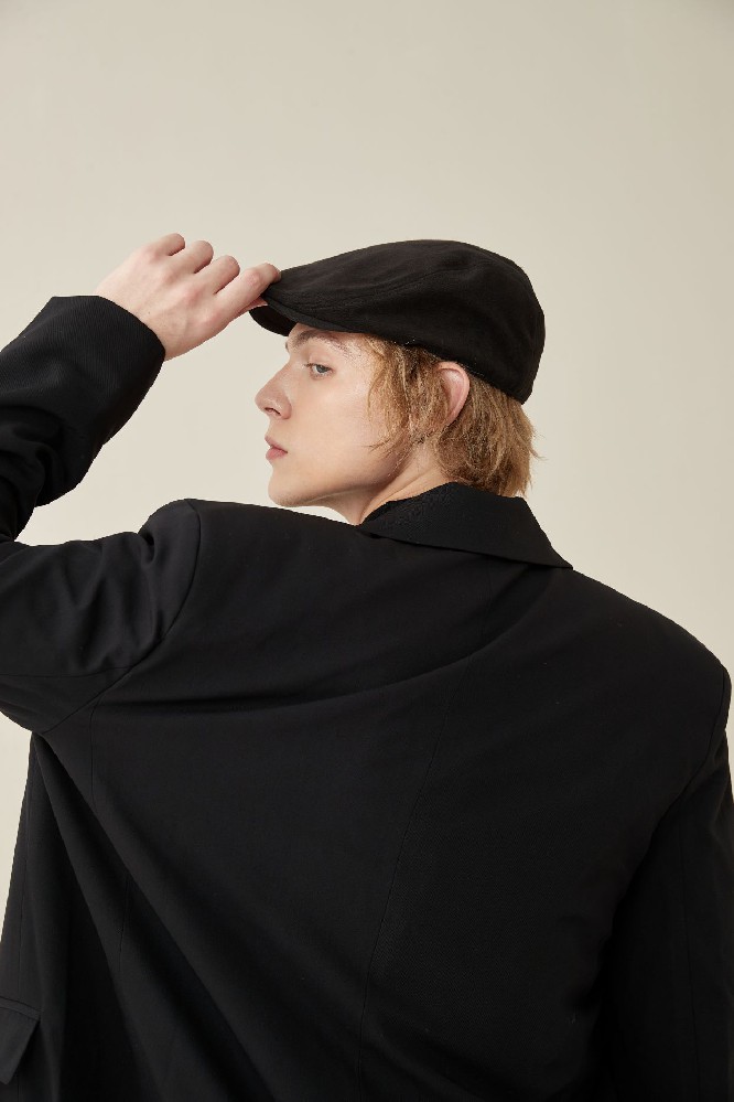 EMBROIDERED LOGO MAN BERET